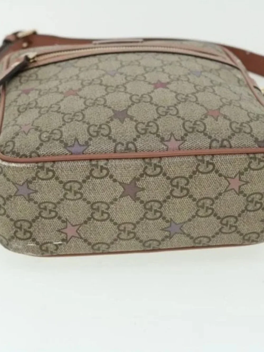 GUCCI GG Canvas Shoulder Bag PVC Leather Beige - Picture 5 of 16
